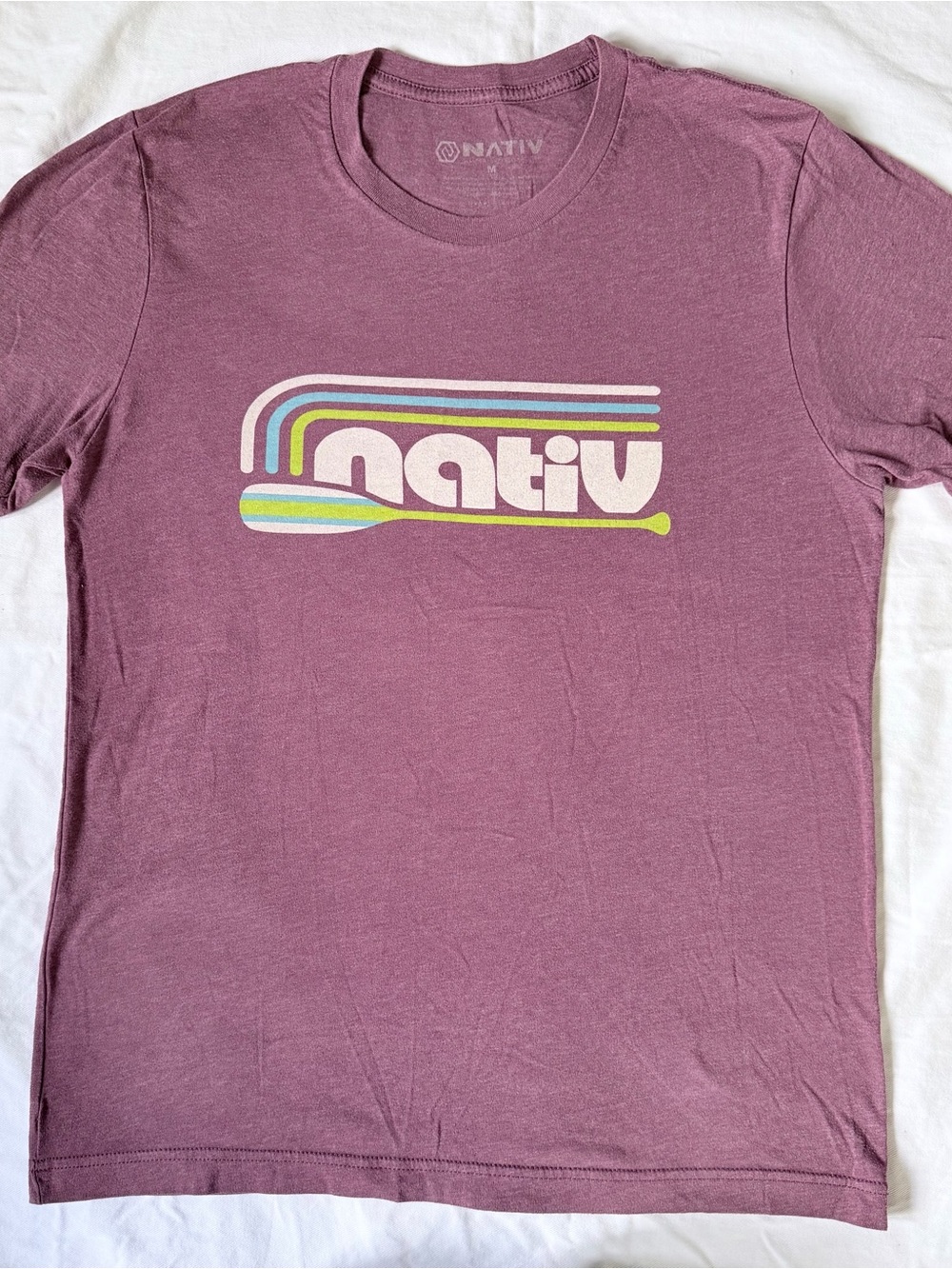 Native Men’sMauve Graphic Tee with Retro Paddle Logo